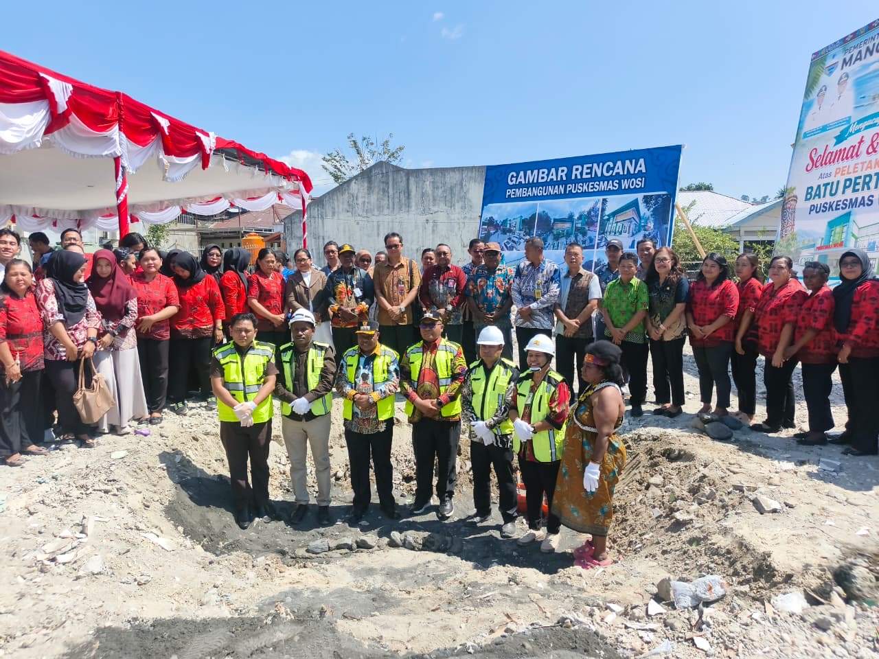 Wakil Bupati Manokwari Tekankan Soliditas Nakes di Tengah Pembangunan Gedung Baru Puskesmas Wosi