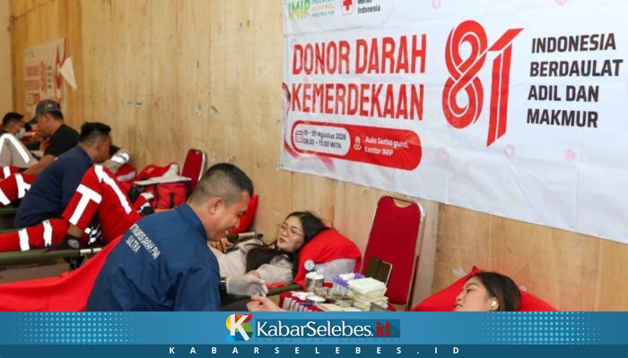 HUT ke-81 RI, PT IMIP Morowali Kumpulkan 400 Kantong Darah, Stok PMI Bahodopi Terbantu