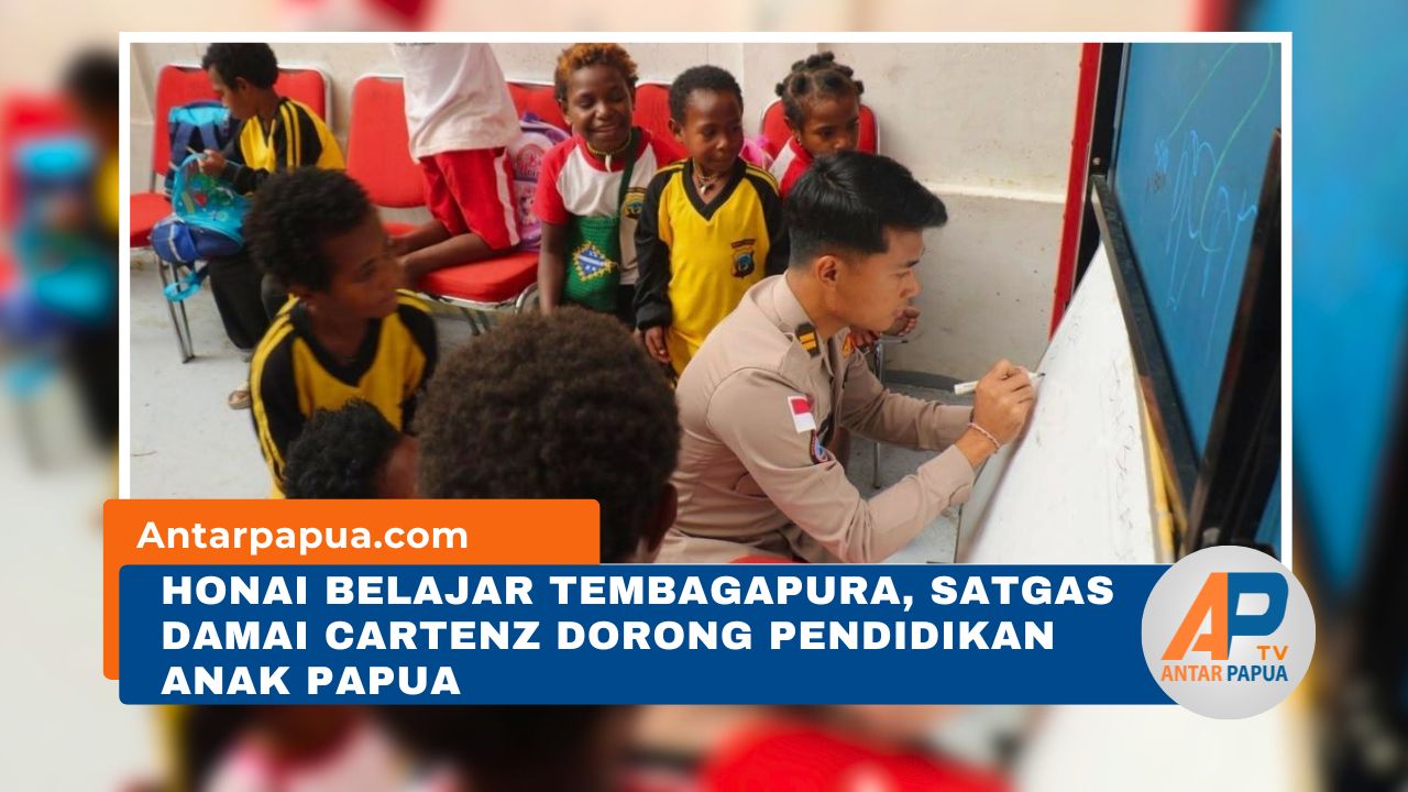 Satgas Damai Cartenz Hadirkan Honai Belajar di Tembagapura, 2.500 Paket Sekolah dari Surabaya Disalurkan untuk Anak Papua