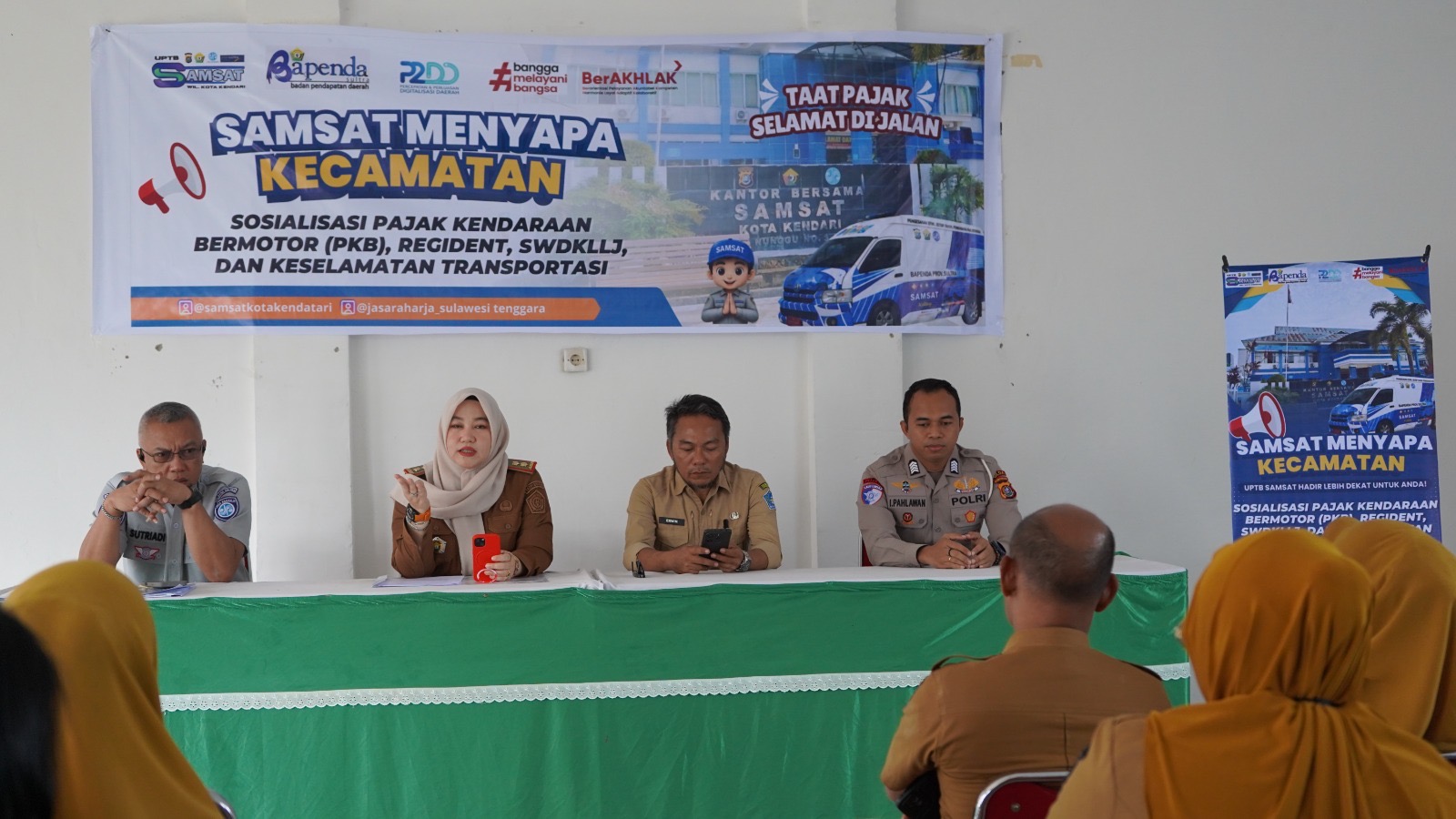 Samsat Kendari dan Jasa Raharja Turun ke Kecamatan Kadia, Sosialisasikan Diskon Pajak Kendaraan 5 Persen dari NJKB