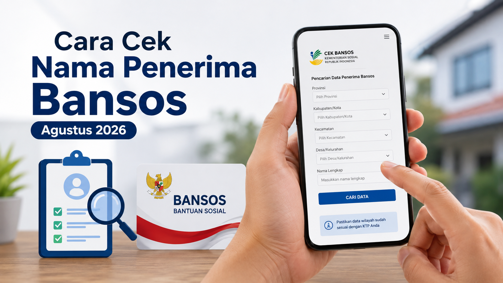 Cek Bansos Agustus 2026 via DTSEN: PKH, BPNT, dan Beras 10 Kg untuk Desil 1-4, Ini Alur Ceknya