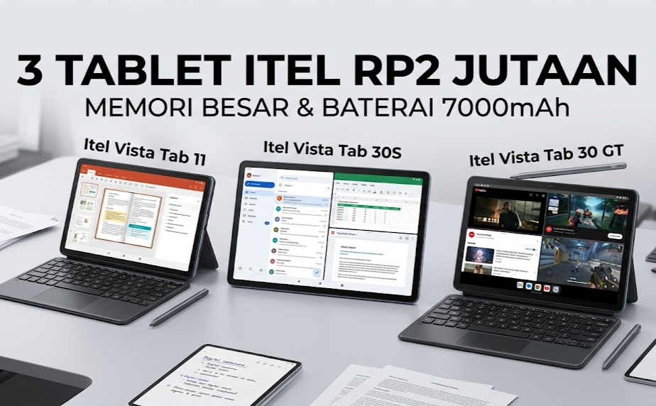 Itel Vista Tab Resmi di Indonesia, Tiga Varian Tablet Rp2 Jutaan untuk Belajar dan Kerja