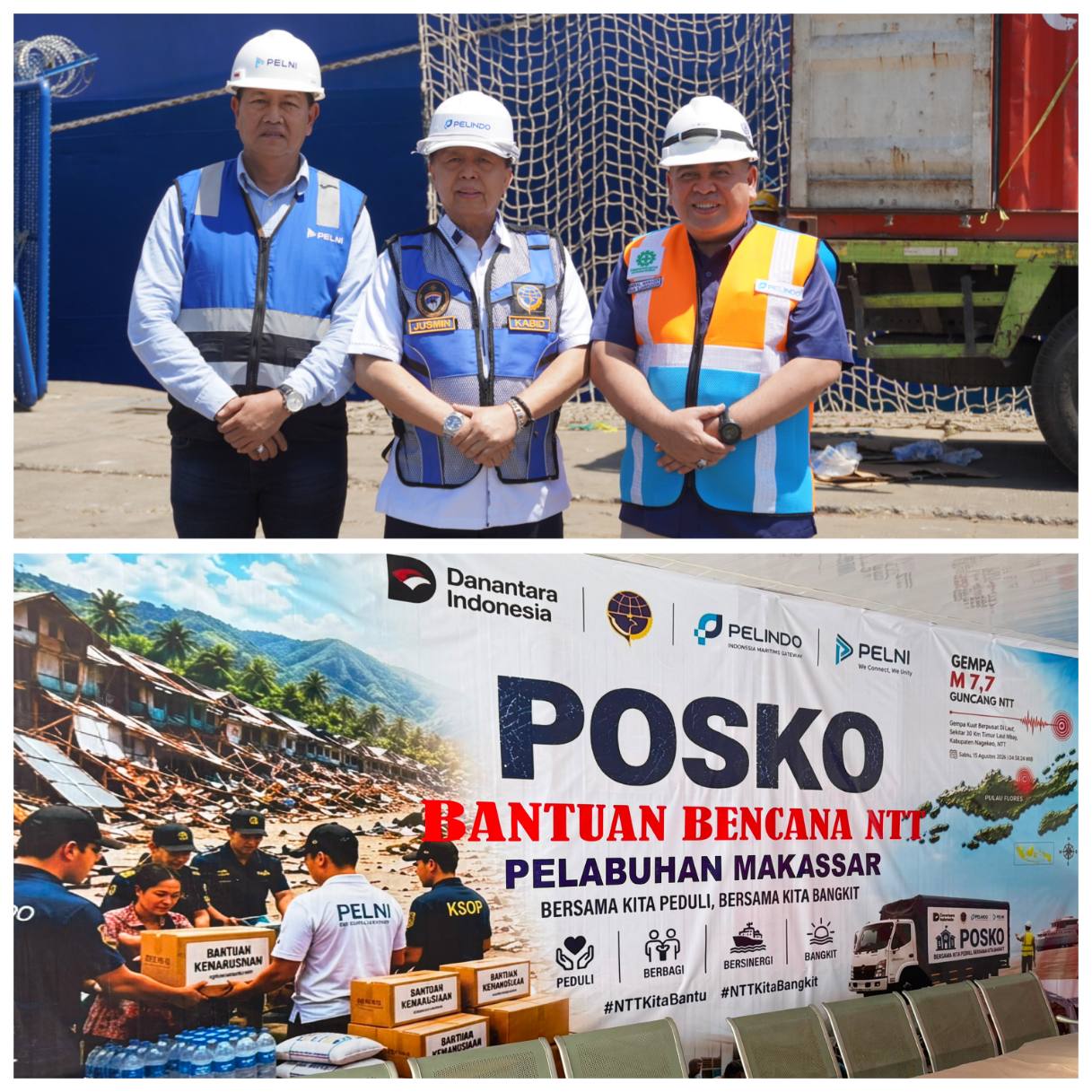 Pelindo Regional 4 Makassar Buka Posko Bantuan di Pelabuhan, Kirim Logistik ke Korban Gempa NTT via KM Tidar