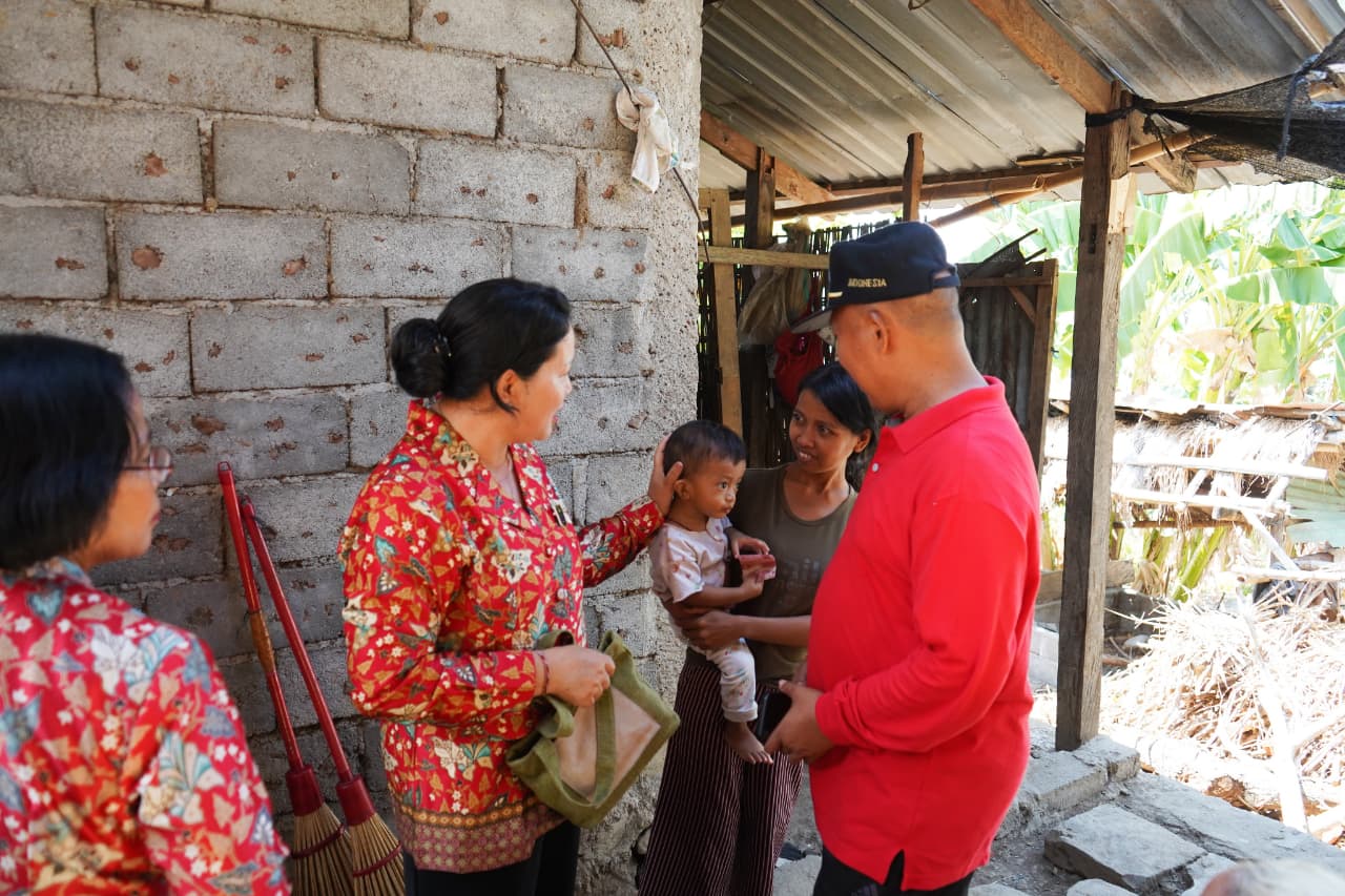 Ketua BKOW Bali Temukan Balita Stunting dan 12 Penghuni Satu Rumah di Karangasem, Janji Intervensi Lintas Sektor