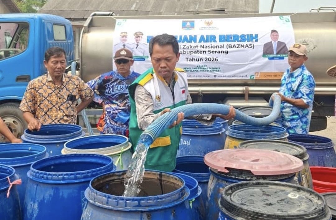 Kekeringan Melanda Kabupaten Serang, Perumda Tirta Al-Bantani Salurkan 2 Juta Liter Air Bersih ke 3 Kecamatan