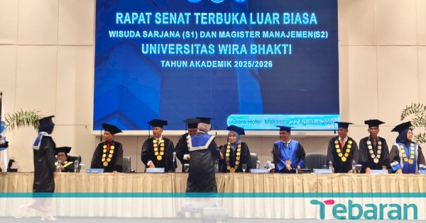 Universitas Wira Bhakti Makassar Wisuda 313 Sarjana, Targetkan Kampus Riset Digital dan Entrepreneurship 2044
