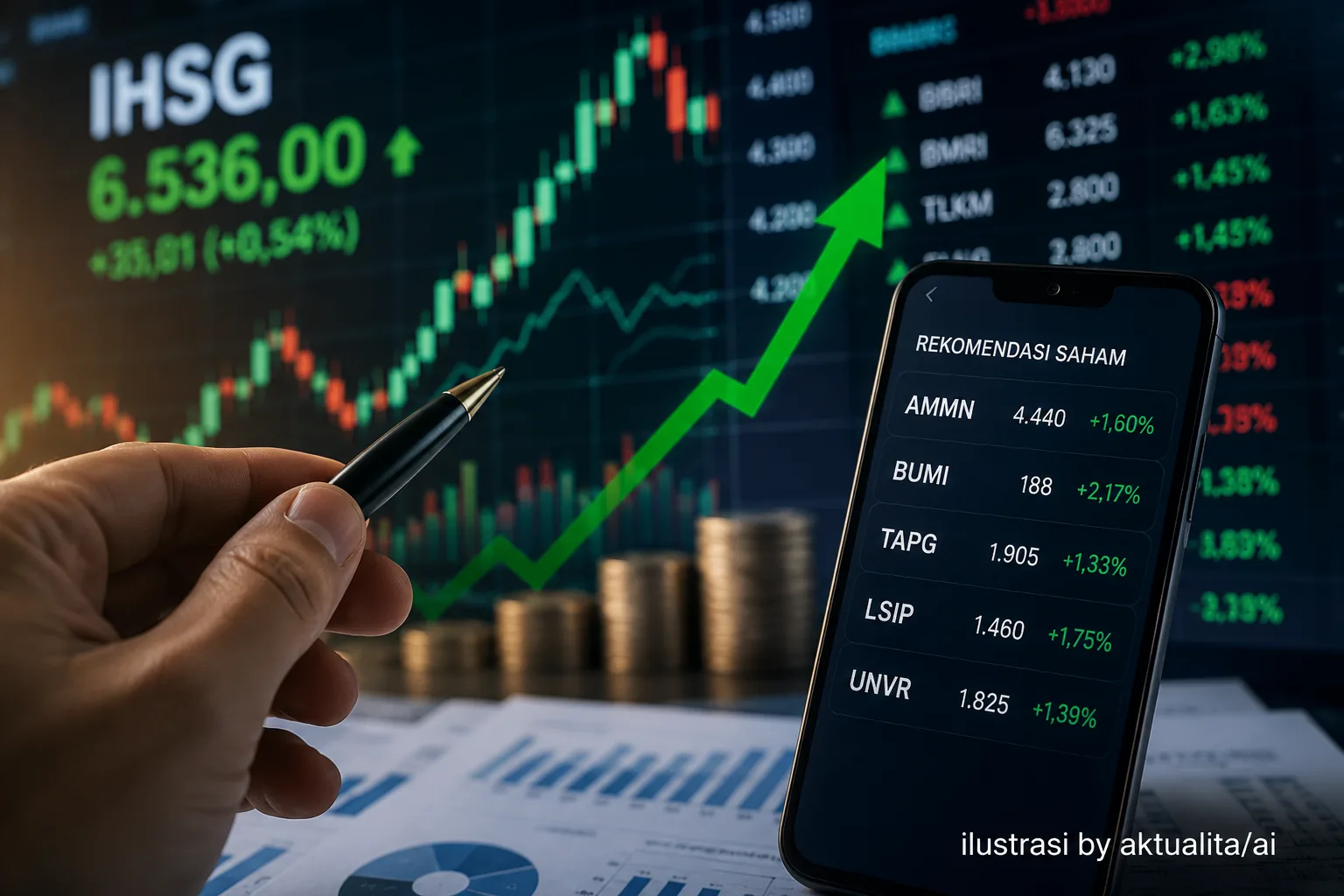 IHSG Perkasa ke 6.501, Mega Capital Rekomendasikan AMMN Hingga UNVR untuk Jumat