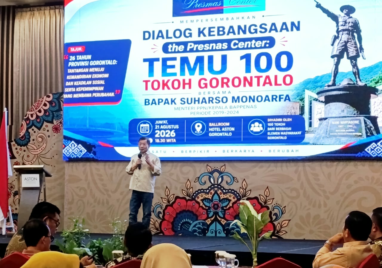 Suharso Monoarfa Pimpin Dialog Kebangsaan di Gorontalo, 100 Tokoh Bahas Kemandirian Ekonomi di Usia 26 Tahun