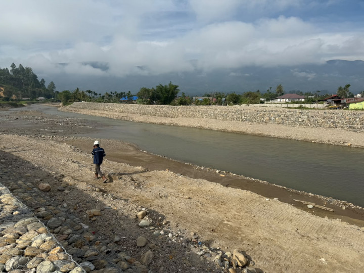 BWS Sumatera I Rampungkan Penguatan Tepian Sungai Aih Bobo, Progres Capai 99 Persen