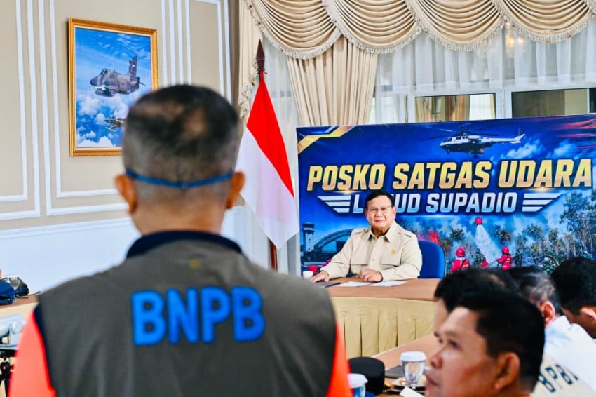 Prabowo Pimpin Ratas Karhutla di Kalbar, 198 Hotspot Terpantau Satelit