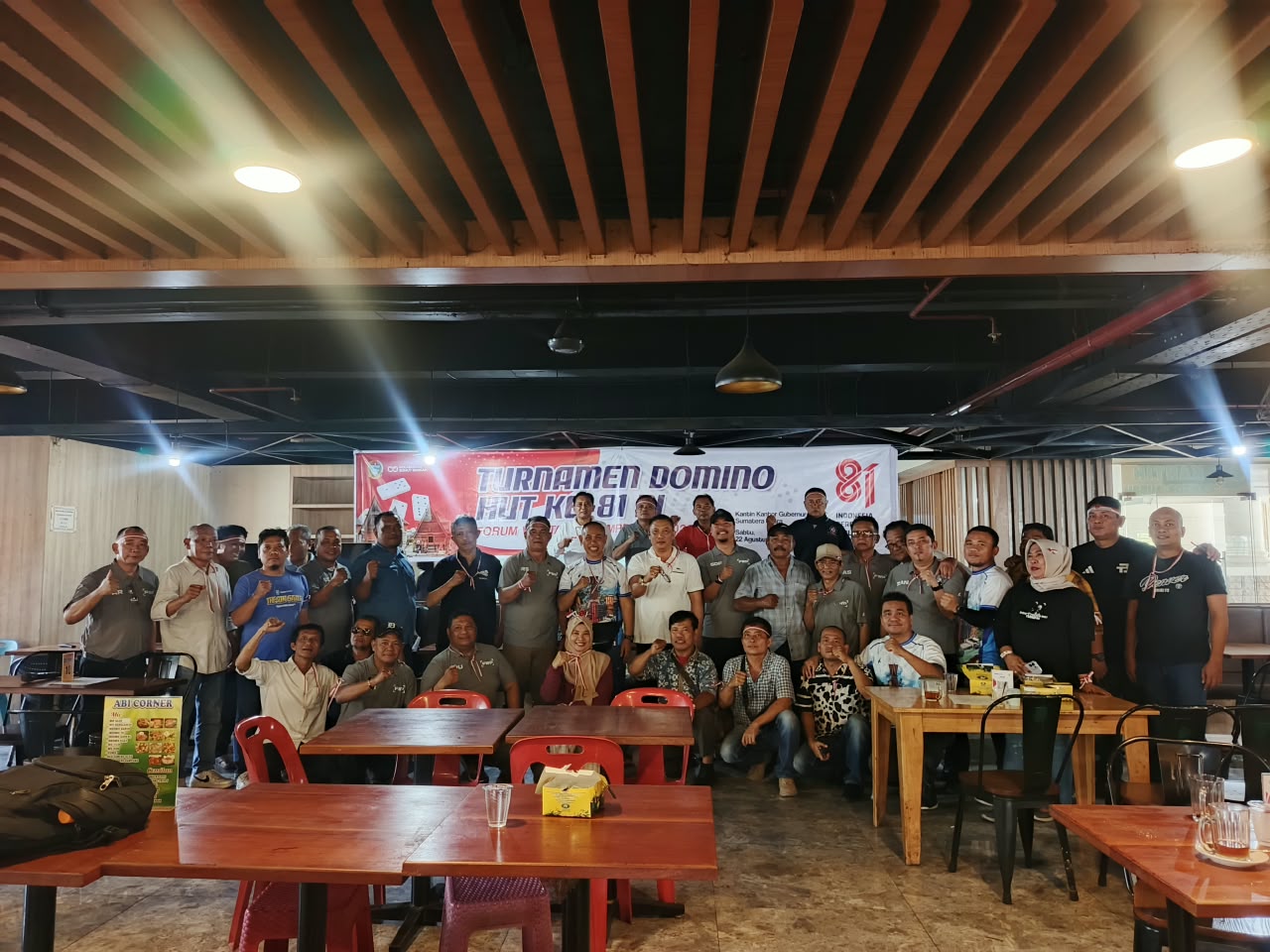 Buka Turnamen Domino HUT ke-81 RI, Dispora Sumut Apresiasi FWP Aktif Gelar Giat Olahraga