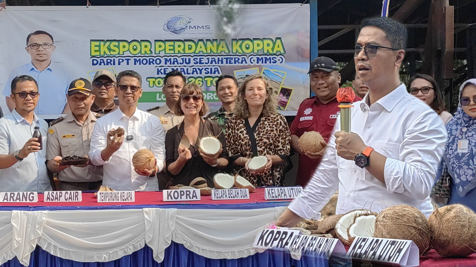 Ekspor Perdana 26 Ton Kopra dari Moro ke Pasar Dunia, Bupati Karimun: Ini Penggerak Ekonomi Baru