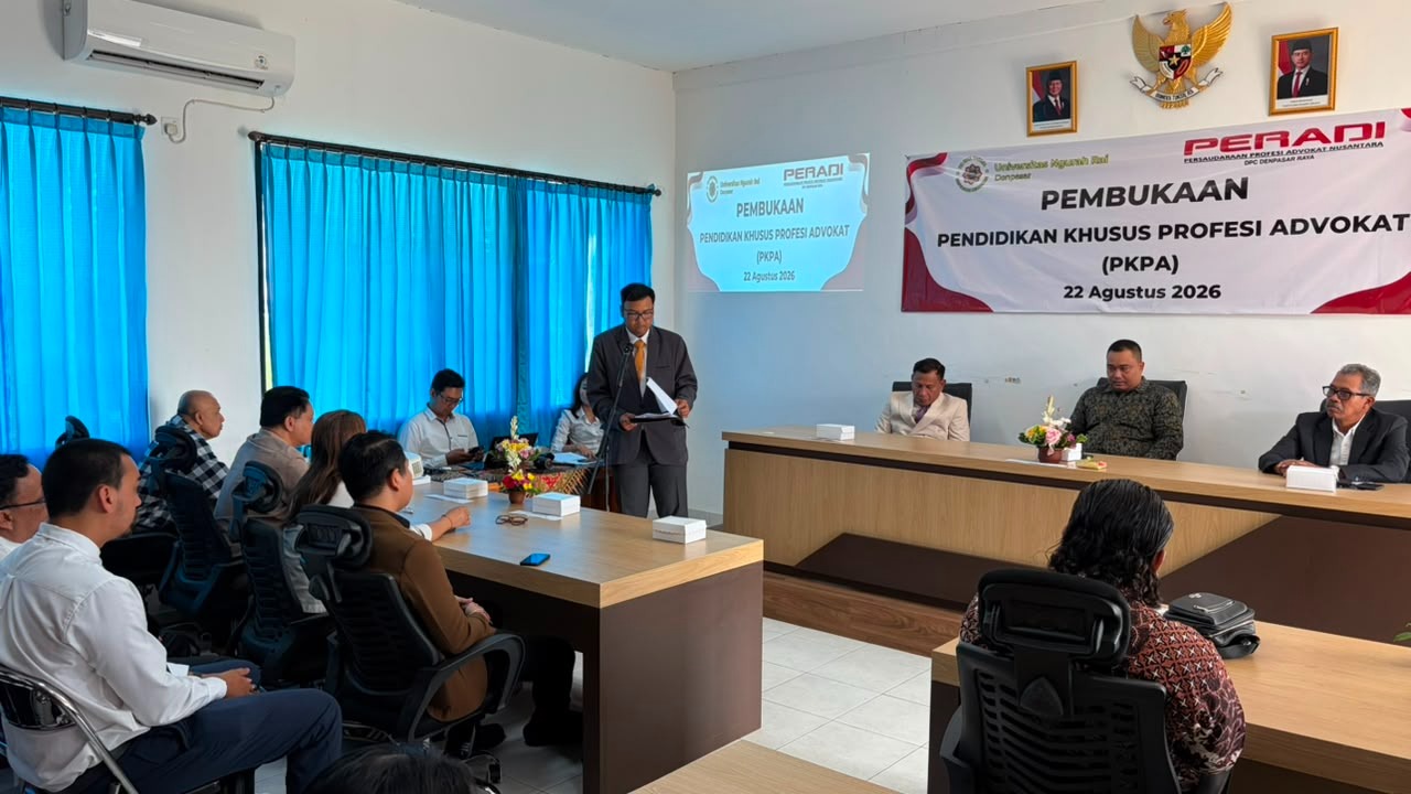 Peradi Pergerakan DPC Denpasar Raya Buka PKPA Hybrid, Target Lahirkan Advokat Berintegritas dan Taat Kode Etik