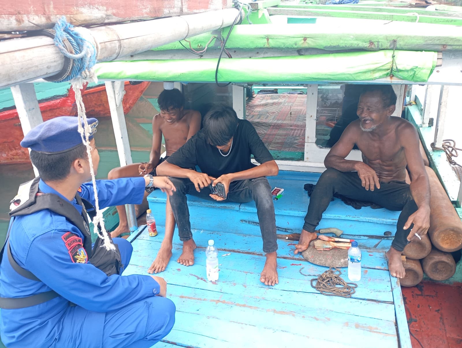 Ditpolairud Polda Bengkulu Patroli Perairan Teluk Sepang, Cek Keselamatan Kapal Nelayan dan Imbau Warga Lapor Tindak 3C