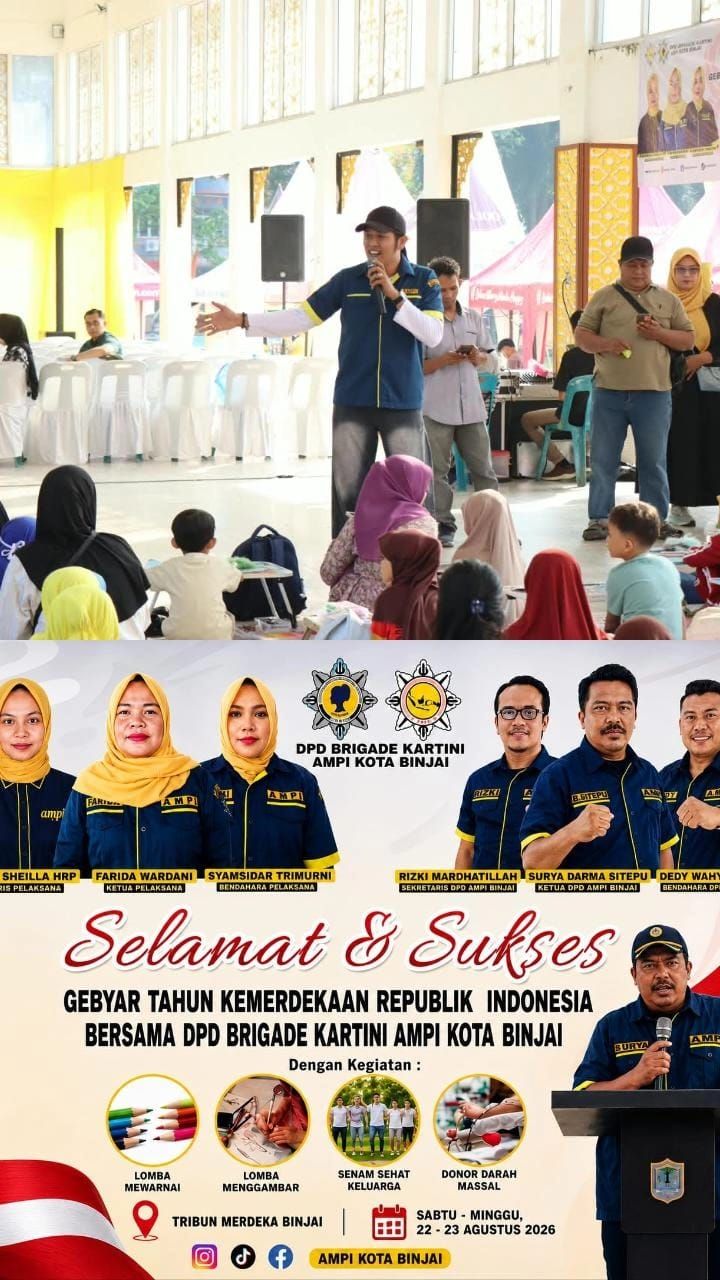 Gebyar Kemerdekaan HUT ke-81 RI di Binjai: Lomba Mewarnai Anak hingga Donor Darah Massal Berlangsung Dua Hari