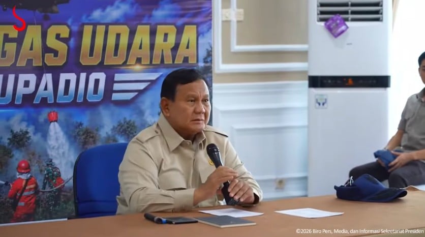 Prabowo Tinjau Langsung Posko Karhutla Kalbar, Minta Paparan Kondisi Terkini