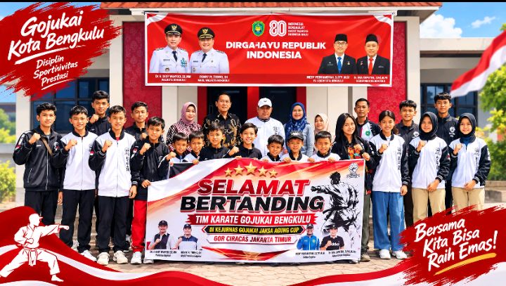 28 Atlet Gojukai Kota Bengkulu Siap Berlaga di Kejurnas Jaksa Agung Cup III di Jakarta
