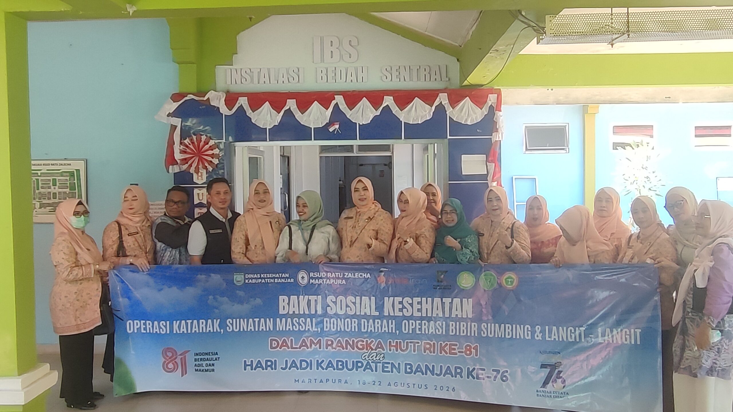 7 Pasien Jalani Operasi Bibir Sumbing di RSUD Ratu Zalecha Martapura, TP-PKK Banjar Gaet Yayasan dan Dokter Spesialis