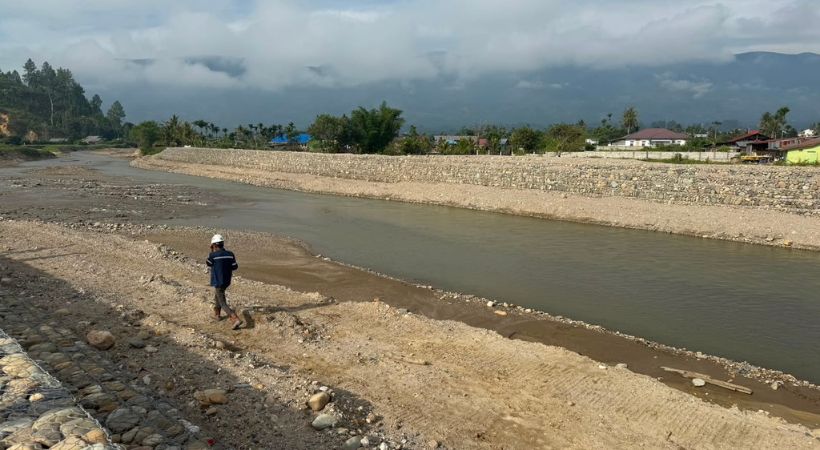 Cegah Erosi dan Lindungi Lahan Pertanian, BWS Sumatera I Pasang Bronjong Sepanjang 1 Kilometer di Tepian Sungai Aih Bobo Gayo Lues