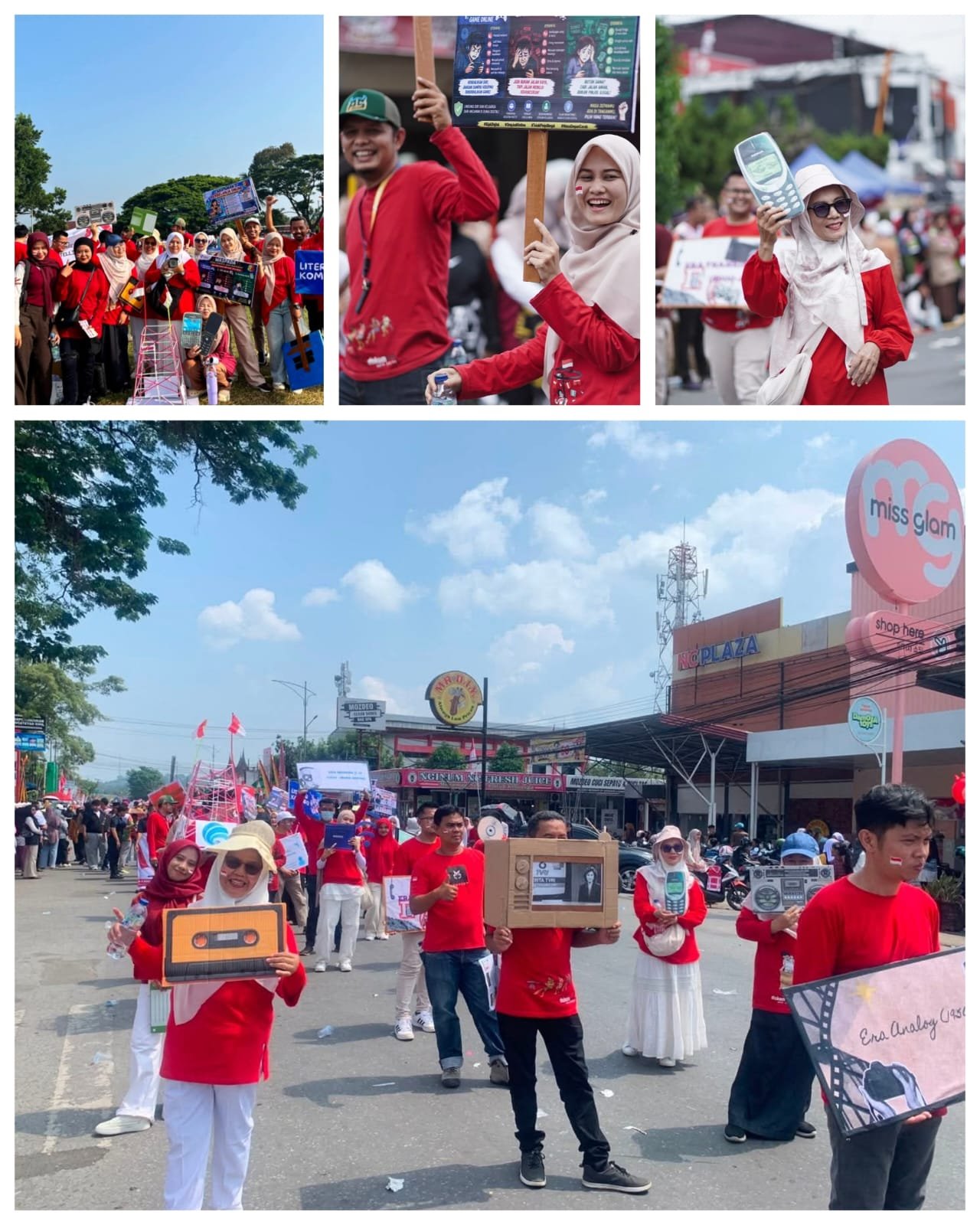 Pawai Alegoris HUT ke-81 RI di Kota Solok: Diskominfo Pamerkan Lini Masa Teknologi, dari Analog hingga AI