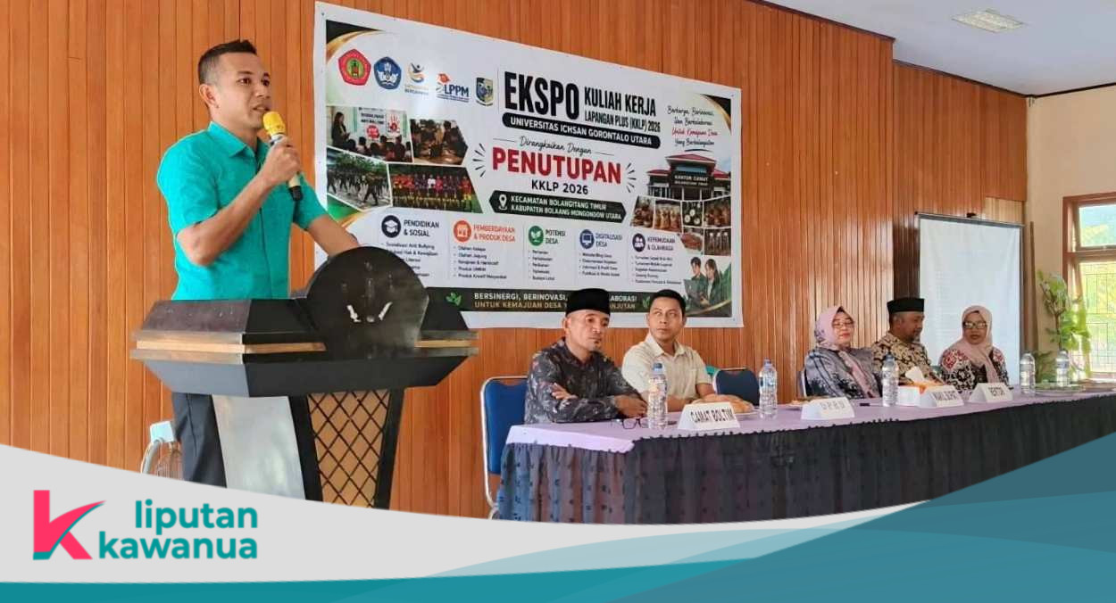 Wabup Boltara Moh Aditya Pontoh Tinjau Expo Produk UMKM Hasil Binaan Mahasiswa KKLP Universitas Ichsan di Bolangitang Timur