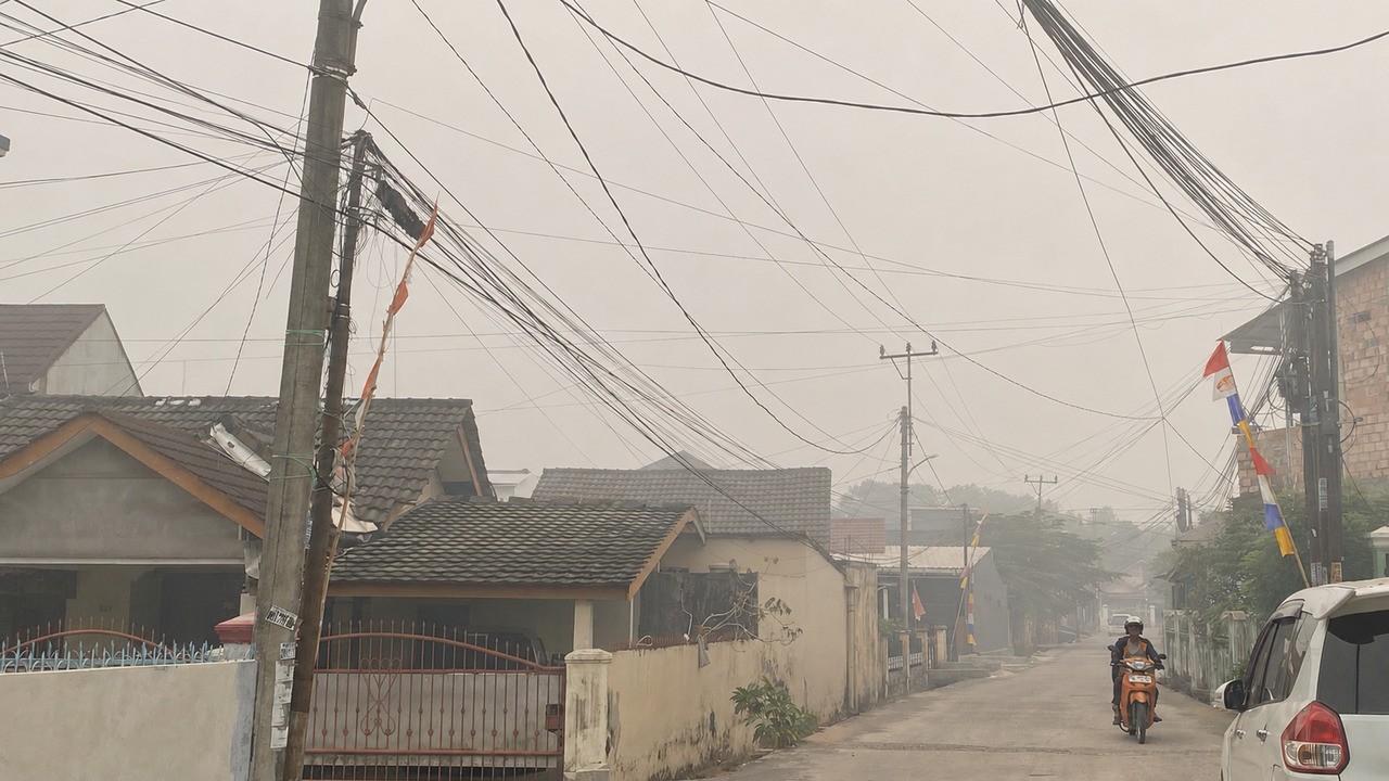 Kabut Asap Pekat Selimuti Palembang Sejak Dinihari, Warga Keluhkan Gangguan Pernapasan