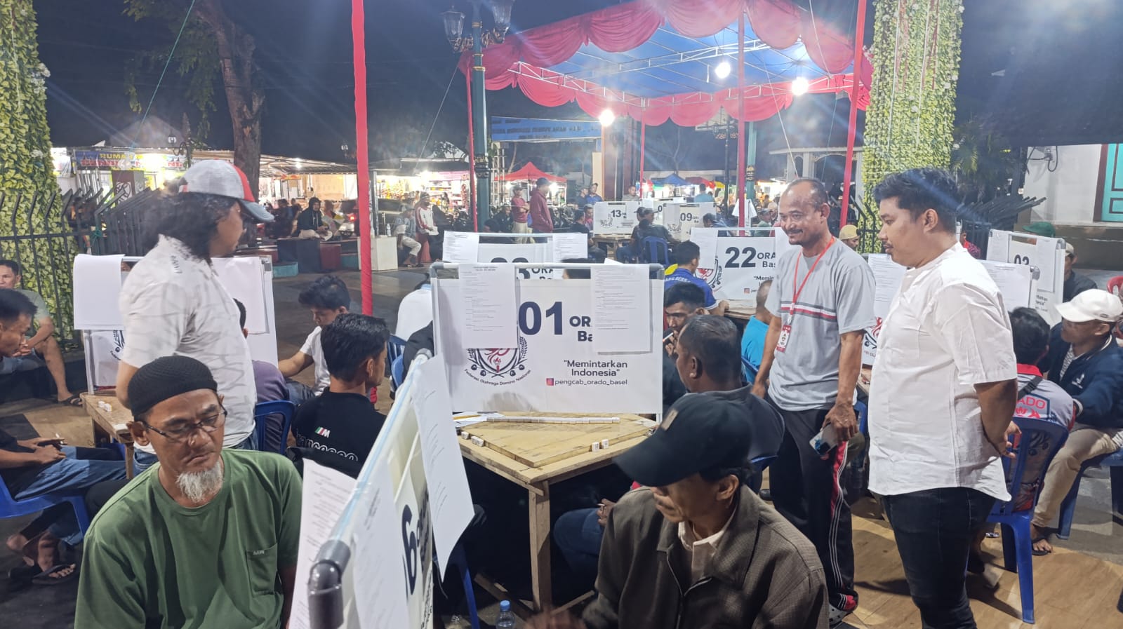 PWI Cup Open Tournament Gaple 2026 di Toboali Meriahkan HUT ke-81 RI, Ratusan Pecinta Domino Ramaikan Simpang Lima
