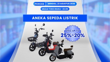 Transmart Full Day Sale 23 Agustus 2026: Diskon Sepeda Listrik Hingga 45%, Ini Syaratnya