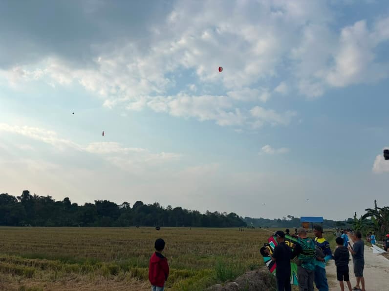 60 Layangan Warnai Langit Tenggarong di Kopdar Pelayang se-Kaltim, Manjer Bareng hingga Malam di Sawah Mangkurawang