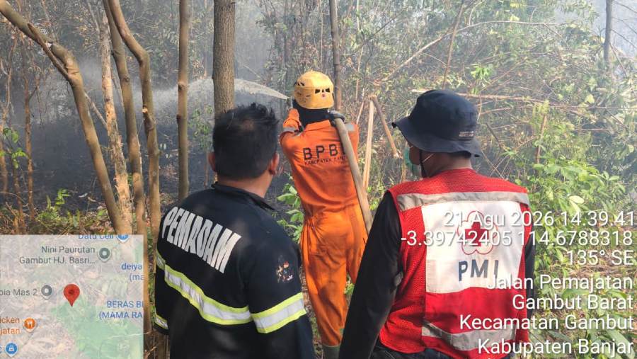 Kebakaran Lahan Gambut di Banjar Capai 4 Hektare, BPBD Sebut 2,5 Hektare Berhasil Dipadamkan