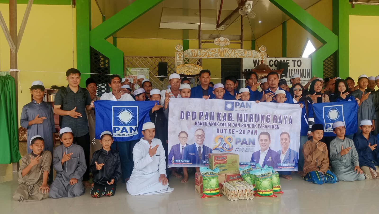 PAN Murung Raya Salurkan Bantuan Sembako dan Santunan untuk 116 Santri di Ponpes Al-Mu'minun Desa Bahitom