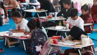 Lomba Mewarnai Aksi Merah Putih di Tanah Bumbu Diikuti Ratusan Anak, Bupati Harap Bentuk Karakter Disiplin