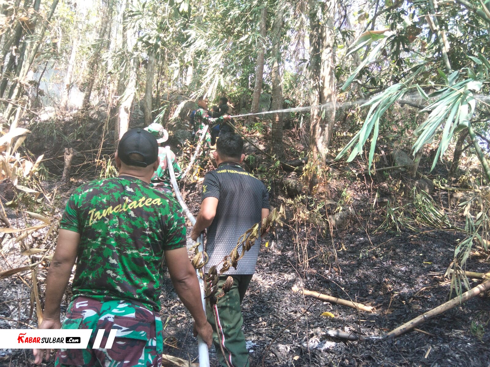 Dandim Polman Kerahkan Seluruh Babinsa Awasi Titik Rawan Karhutla, Damkar Kodim Siaga 24 Jam