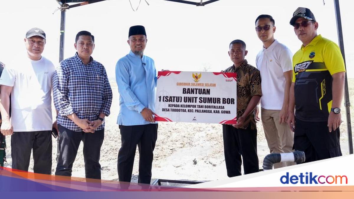 Bantuan Sumur Bor dari Gubernur Sulsel Andi Sudirman untuk Petani Gowa, 40 Hektare Sawah di Pallangga Terjamin Airnya