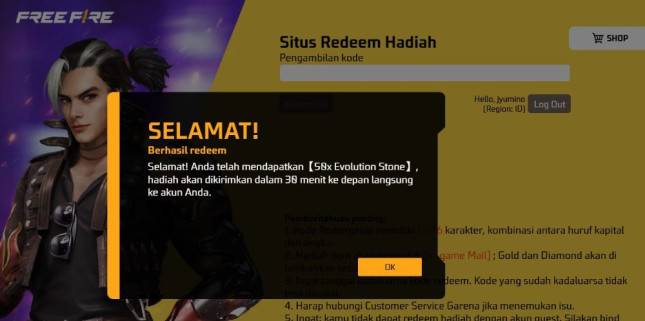 Kode Redeem Free Fire MAX 18-22 Agustus 2026: Klaim 50 Evolution Stone dan Skin Gratis