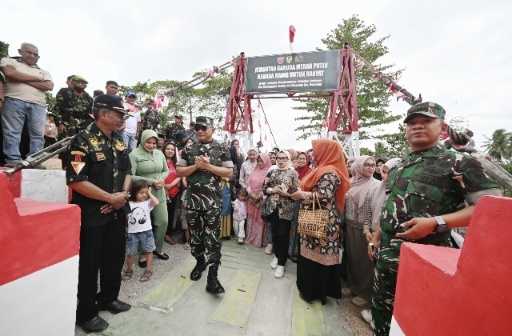 Pangdam XIV/Hasanuddin Tinjau Jembatan Perintis Garuda di Wajo, TNI AD Sudah Bangun 133 Jembatan untuk Prabowo