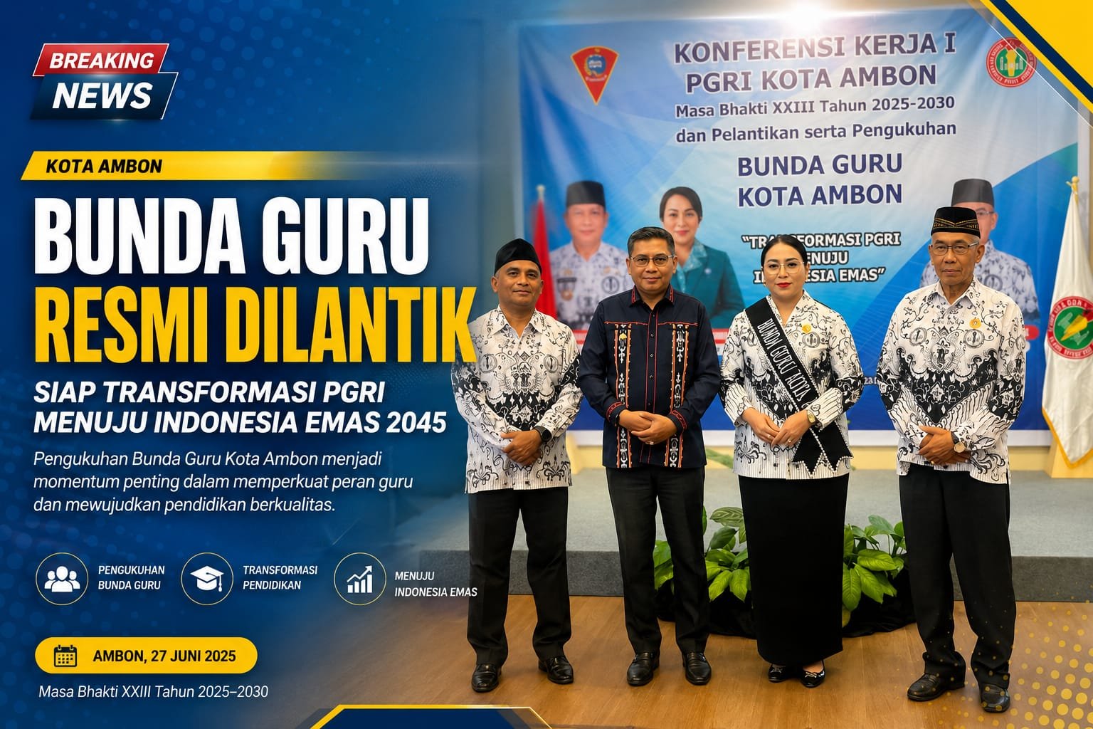 Wali Kota Ambon Bodewin Wattimena Tegaskan Karier Guru dan Kepala Sekolah Harus Berbasis Kompetensi, Bukan Kedekatan Personal