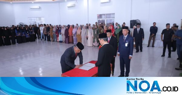 Bupati Aceh Barat Lantik Kurdi sebagai Sekda Definitif, 20 Pejabat Eselon II hingga Camat Ikut Dilantik