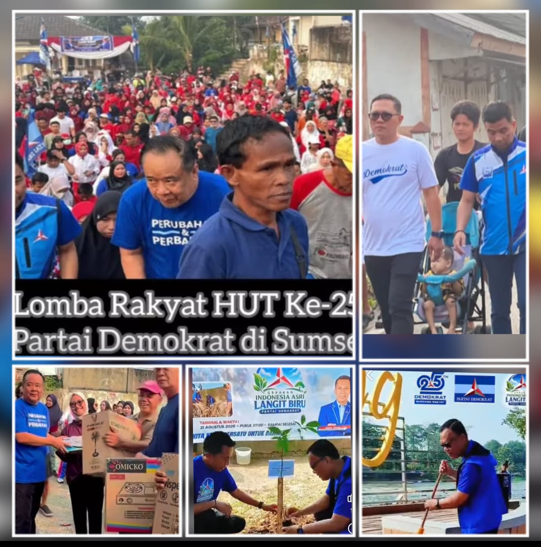 HUT ke-25 Partai Demokrat di Sumsel Diramaikan Ribuan Warga, Wagub Cik Ujang Borong Dagangan UMKM di Palembang