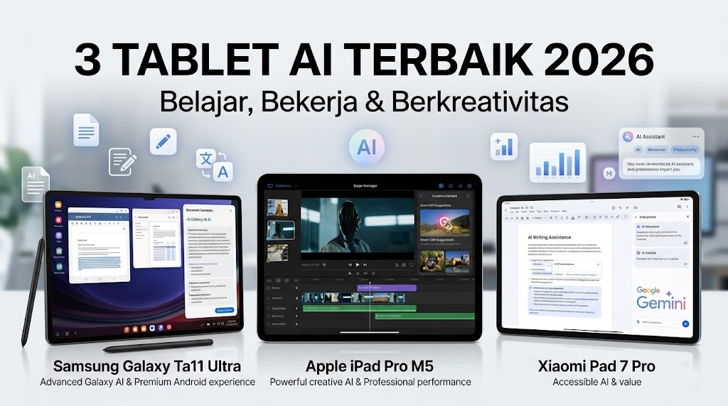 Review Tiga Tablet AI 2026: Samsung Galaxy Tab S11 Ultra, iPad Pro M5, dan Satu Lagi yang Perlu Anda Tahu