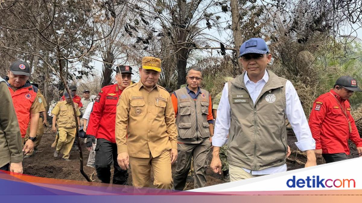 Menhut Raja Juli Tinjau Karhutla di Kubu Raya: 28 Titik Panas Tersisa di Kalbar, Asap Gambut Masih Mengepul