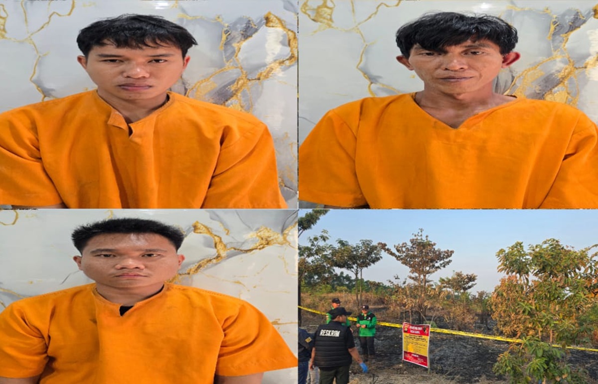 Polres OKU Timur Tangkap 3 Warga Muara Enim Usai Bakar Lahan PT MHP di Banu Ayu, Api Dipicu Lampu Mobil