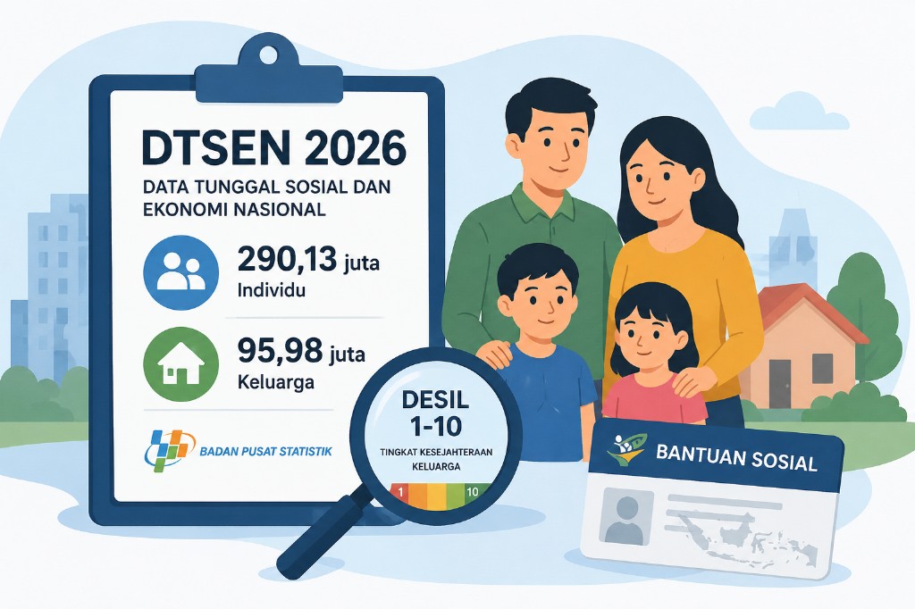 DTSEN 2026 Catat 290,13 Juta Penduduk, Desil Tidak Otomatis Tentukan Penerima Bansos