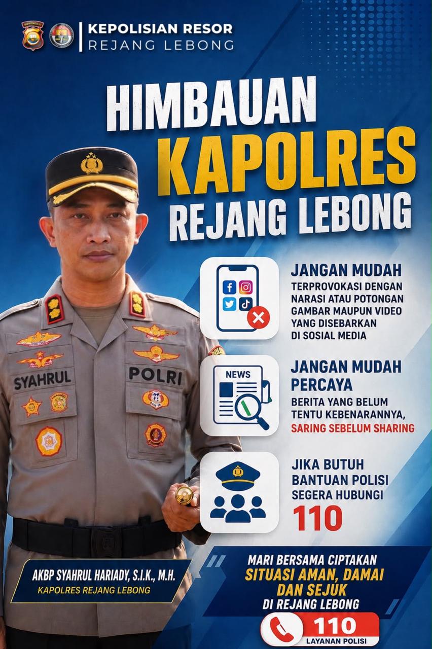 Kapolres Rejang Lebong Ingatkan Warga Soal Hoaks di Medsos, Tekankan Saring Sebelum Sharing