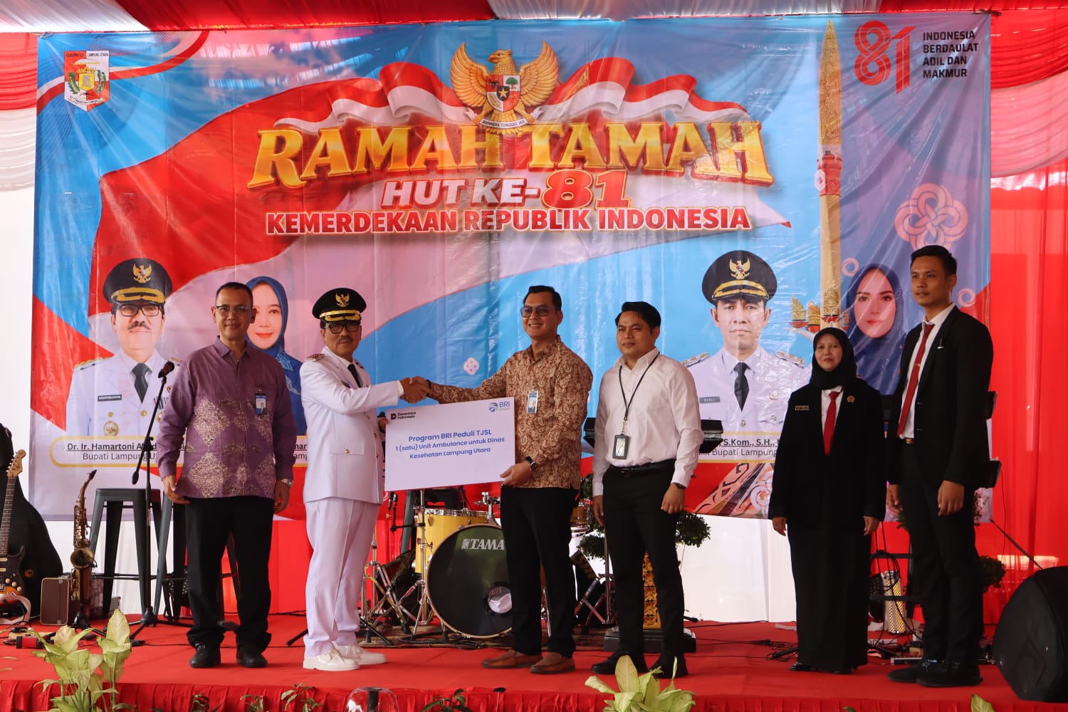BRI Kotabumi Serahkan Ambulans ke Pemkab Lampung Utara di Hari Kemerdekaan, Perkuat Layanan Kesehatan Warga