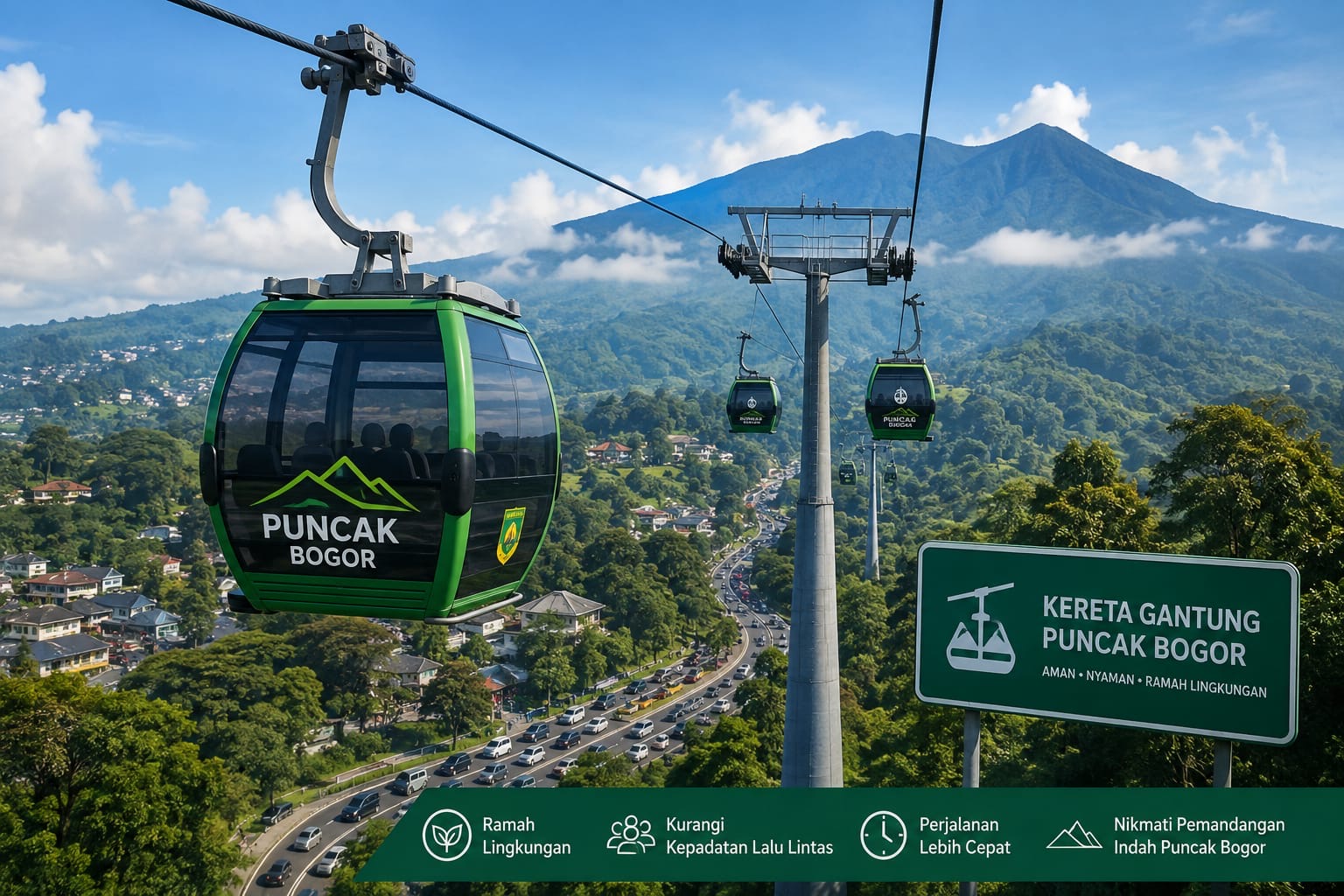 Pemkab Bogor Kaji Kereta Gantung di Puncak untuk Atasi Kemacetan, Sekda Sebut Masih Tahap Studi