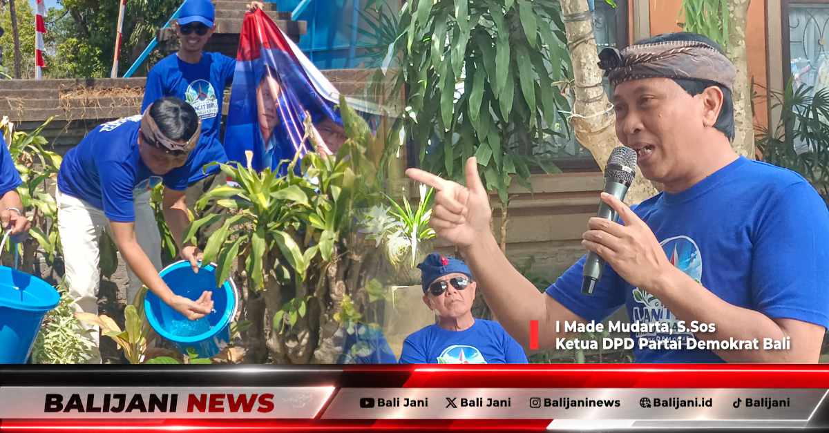 Aksi Gerakan Langit Biru di Denpasar, Demokrat Bali Tanam 75 Pohon dan Dorong Normalisasi Tukad Badung Sebelum Musim Hujan
