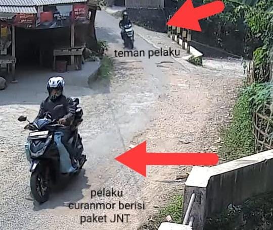 70 Paket J&T Ikut Raib saat Motor Kurir Hilang di Cipanas Lebak, Aksi Pelaku Terekam CCTV