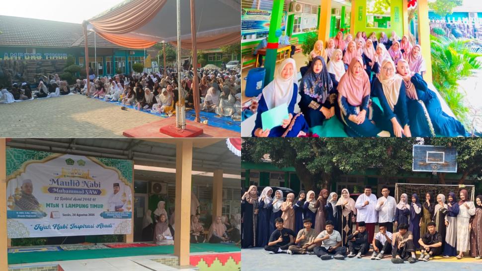 MTsN 1 Lampung Timur Peringati Maulid Nabi dengan Tema Jejak Nabi, Inspirasi Abadi, Tegaskan Larangan Bullying