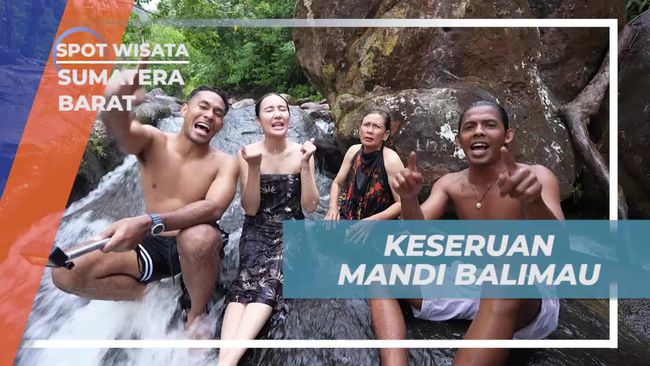 Selebritas dan Warga Mandi Balimau di Air Terjun Sungai Gemuruh Sumatera Barat, Momen Perdana yang Tak Terlupakan